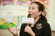Photo of Ms Prudence Mak, the Founder and Creative Director of Chocolate Rain, and the EOC’s 2011/12 Career Challenge guest mentor